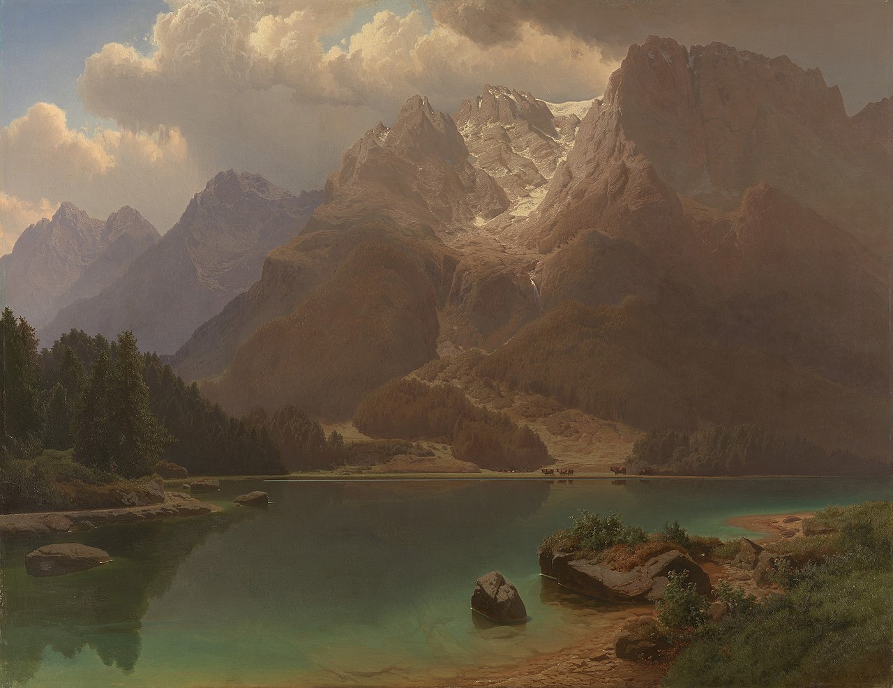 The Lake of Klönthal by Max Haushofer