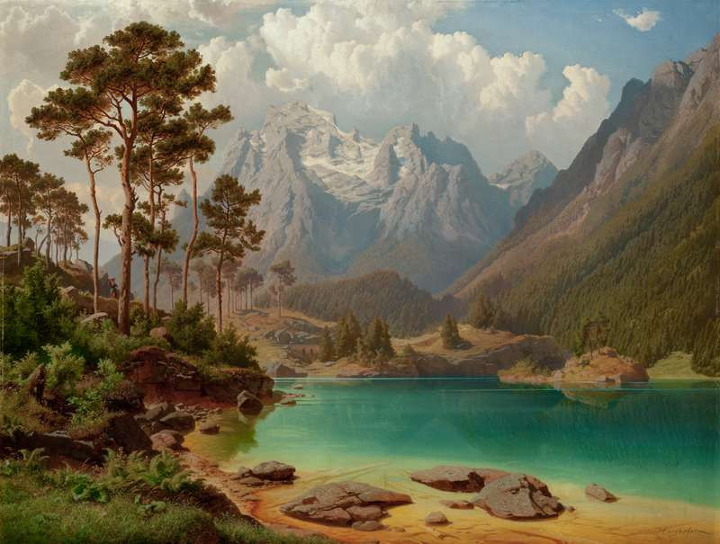 Weissensee near Lermoos in Tyrol by Max Haushofer