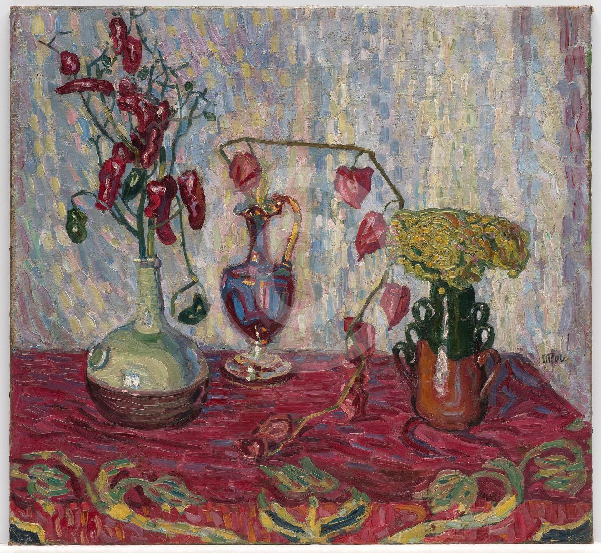 Still life with Jews cherries and peppers by Max Pechstein