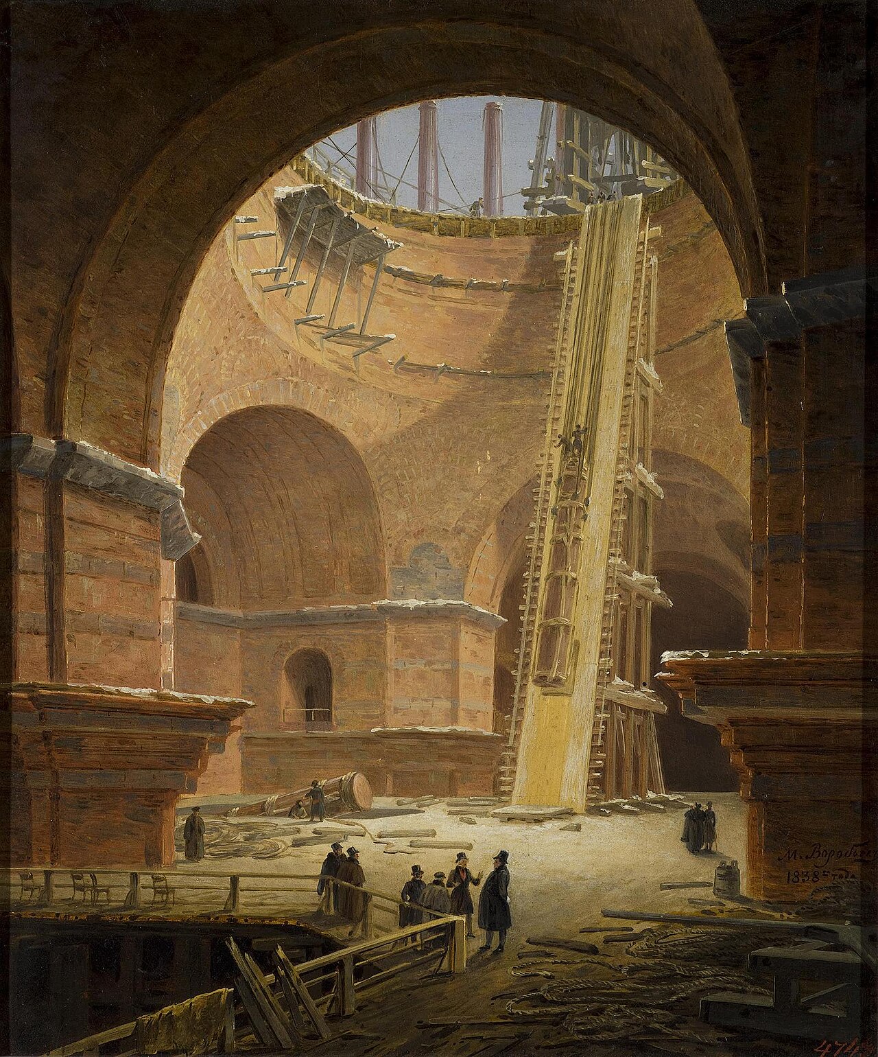 Raising of Columns to St Isaac's Cathedral by Maxim Vorobiev