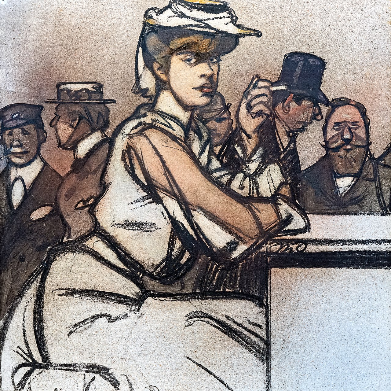 Elegant in white dress with cigarette by Maxime Dethomas