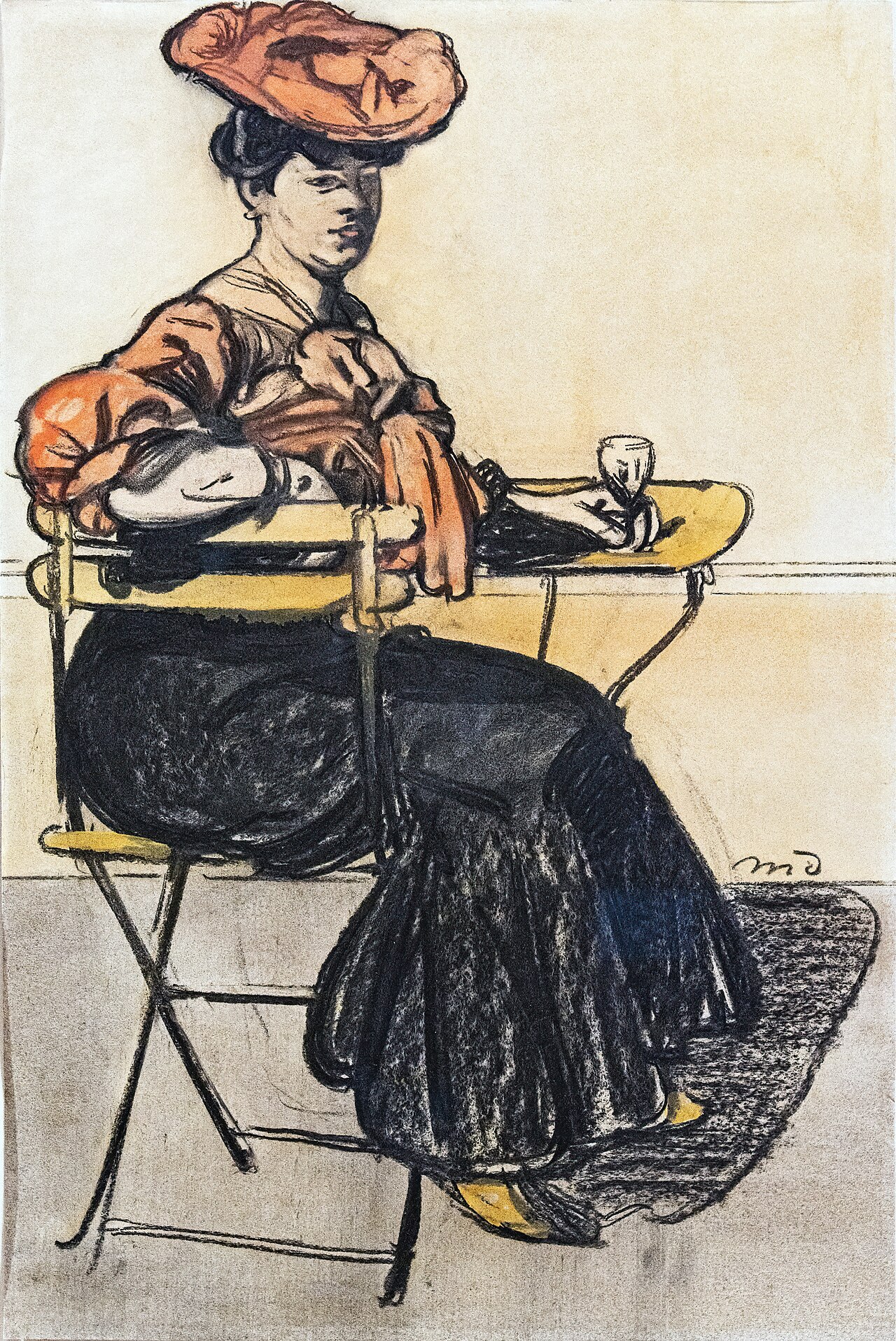 Woman seated in cafe by Maxime Dethomas