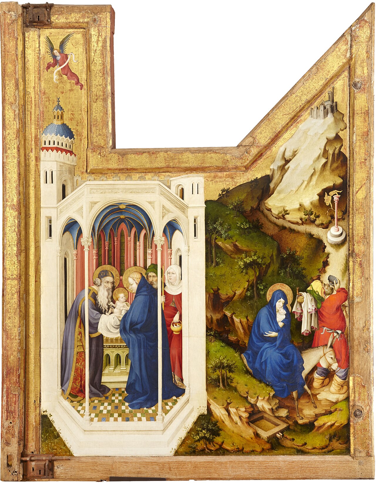 Presentation in the Temple and Flight into Egypt by Melchior Broederlam