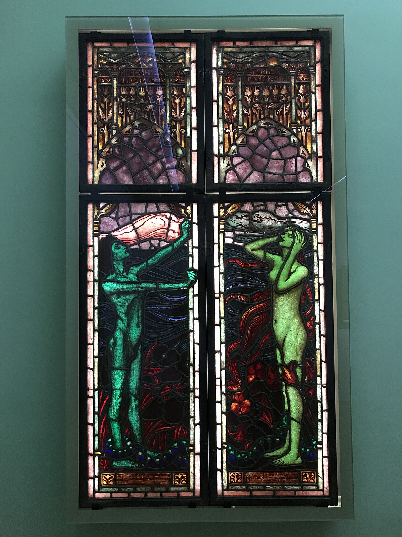 Two Windows "Tristan and Isolde" by Melchior Lechter