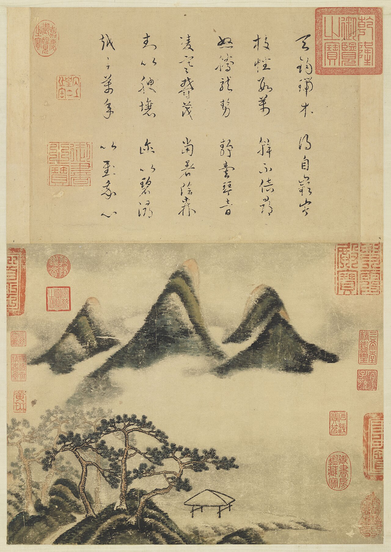 Spring Mountains and Auspicious Pines by Mi Fu