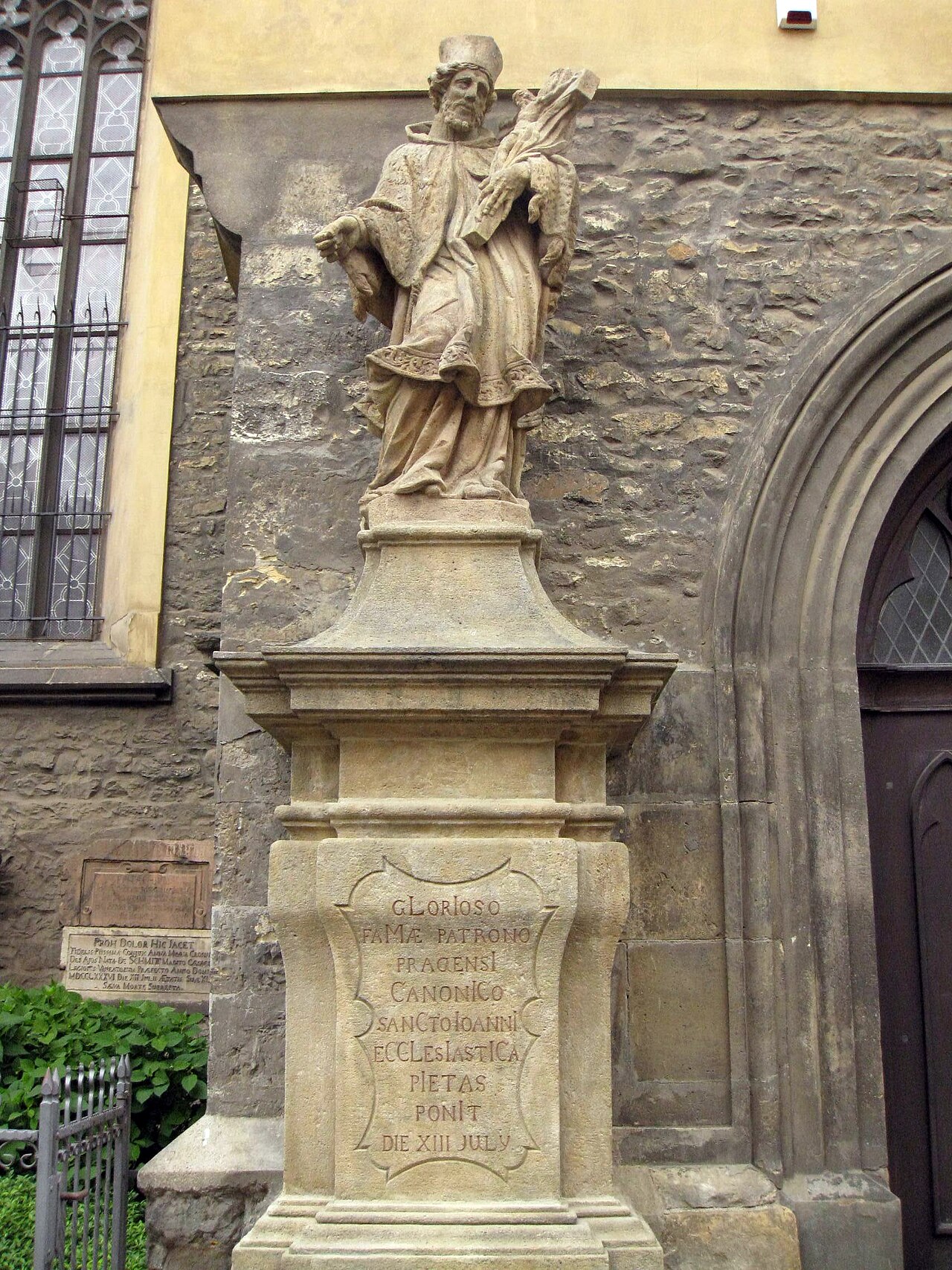 Statue of John of Nepomuk in Jindřišská street, Prague by Michael Johann Joseph Brokoff