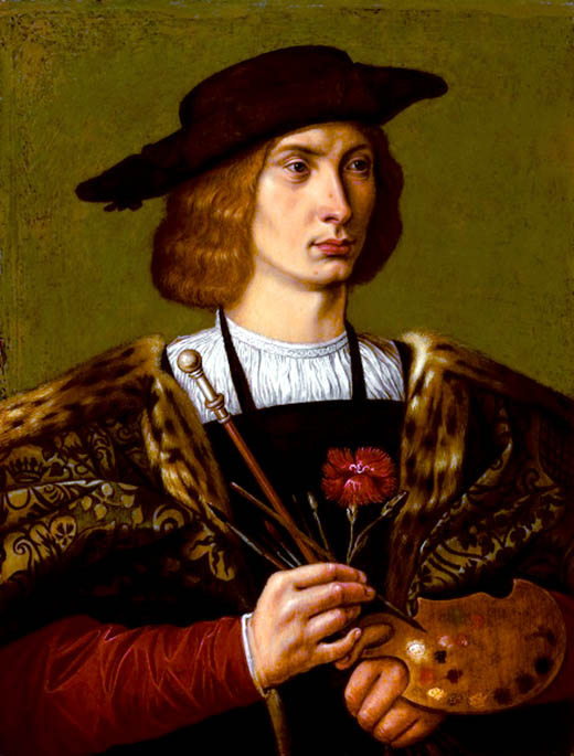 Self portrait of Michael Ostendorfer (c. 1490-1559) by Michael Ostendorfer
