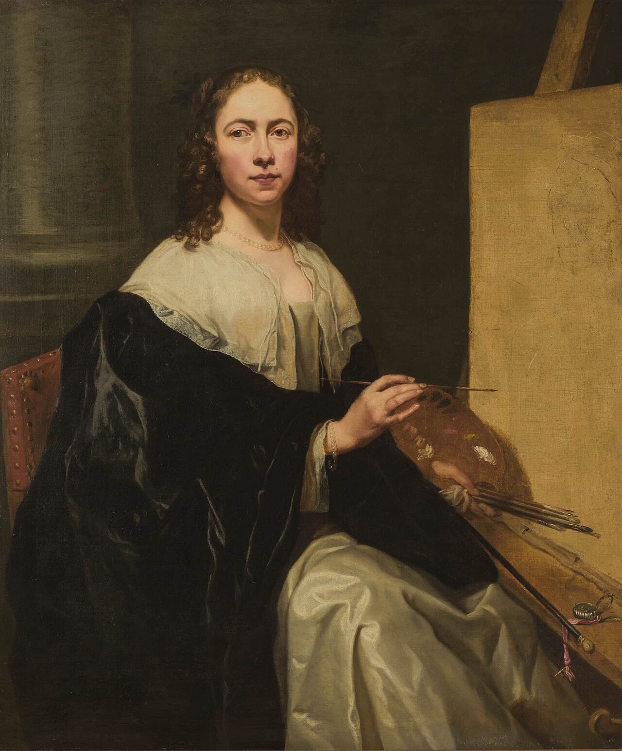 Self-portrait with Easel by Michaelina Wautier