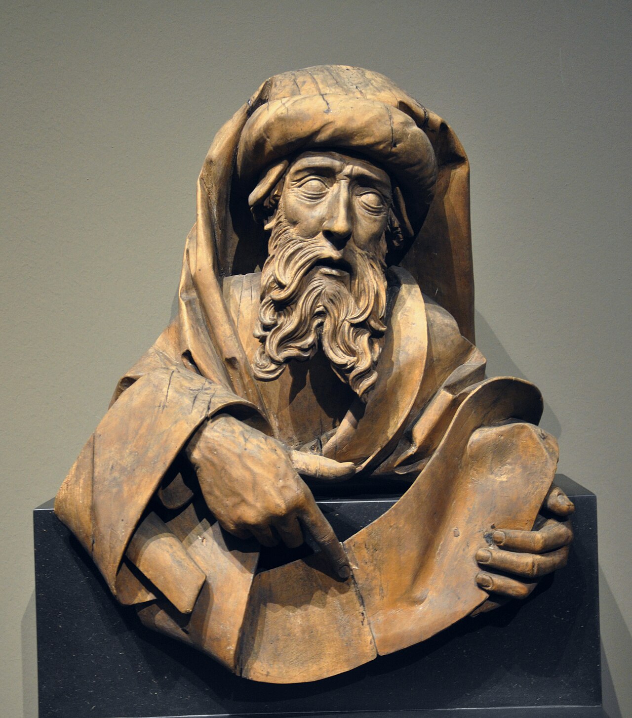 Two Busts of Prophets: Bearded Prophet by Michel Erhart