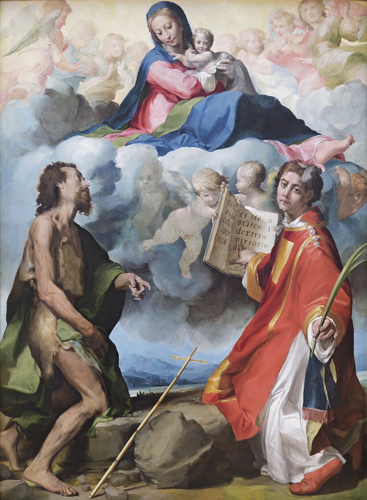 Madonna in Glory with Sts. John the Baptist and Stephan by Michelangelo Anselmi