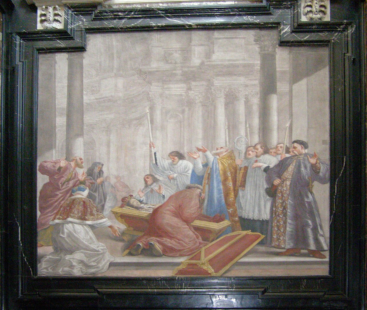 The Opening of the Coffin of St Casimir by Michelangelo Palloni