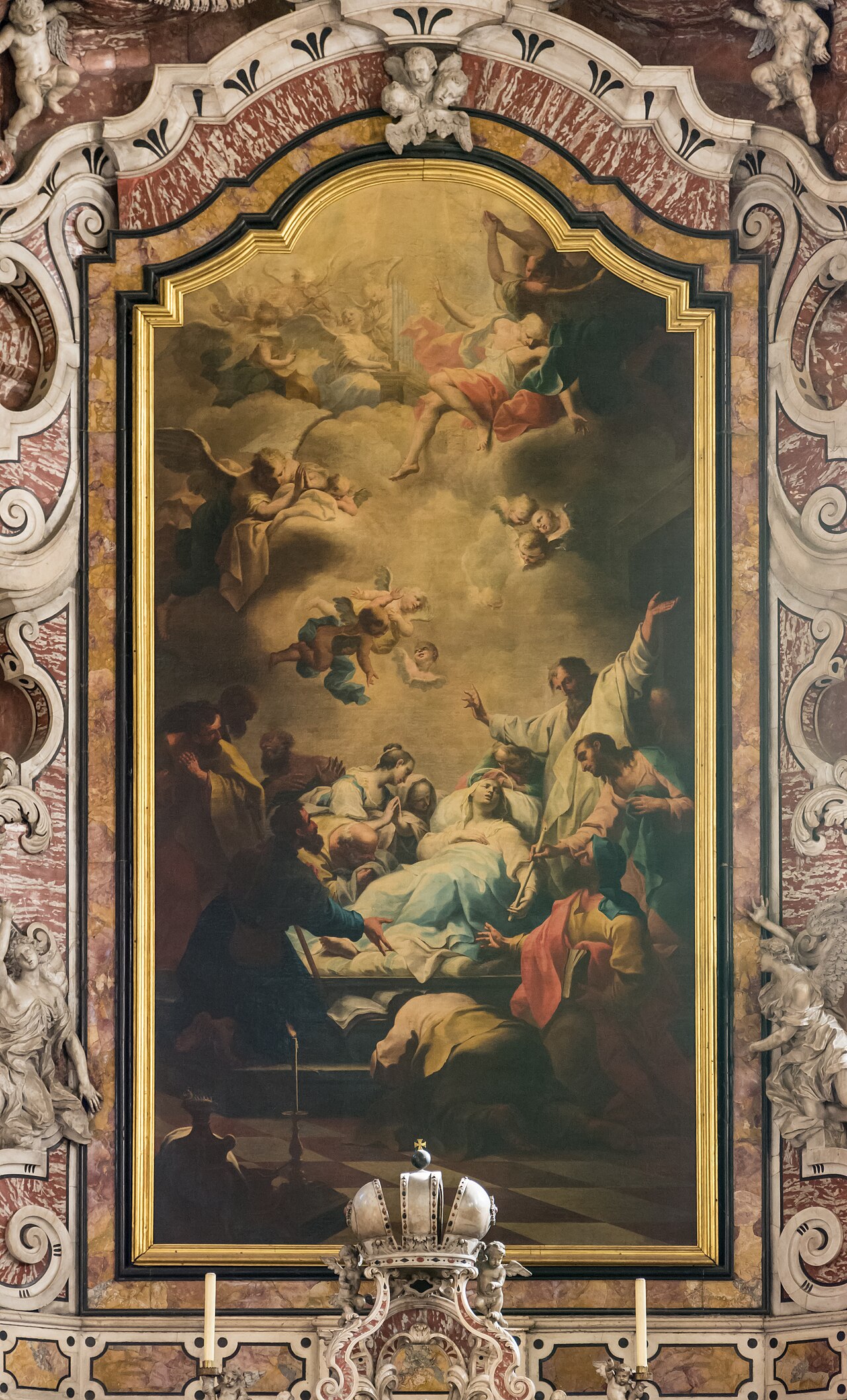 Death of St. Mary in presence of the apostles by Michelangelo Unterberger