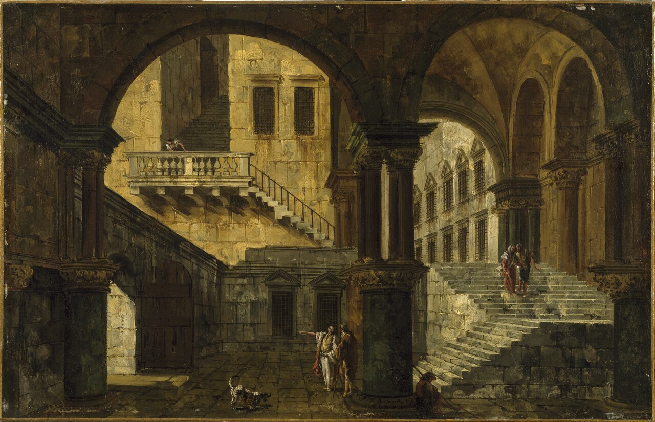 Courtyard in a Renaissance House by Michele Marieschi