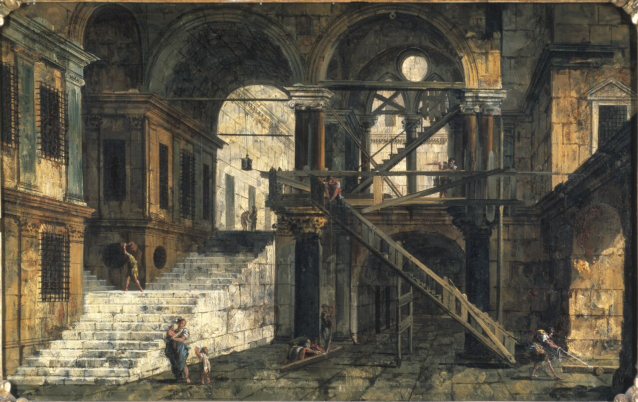Stairwell in a Renaissance Palace by Michele Marieschi