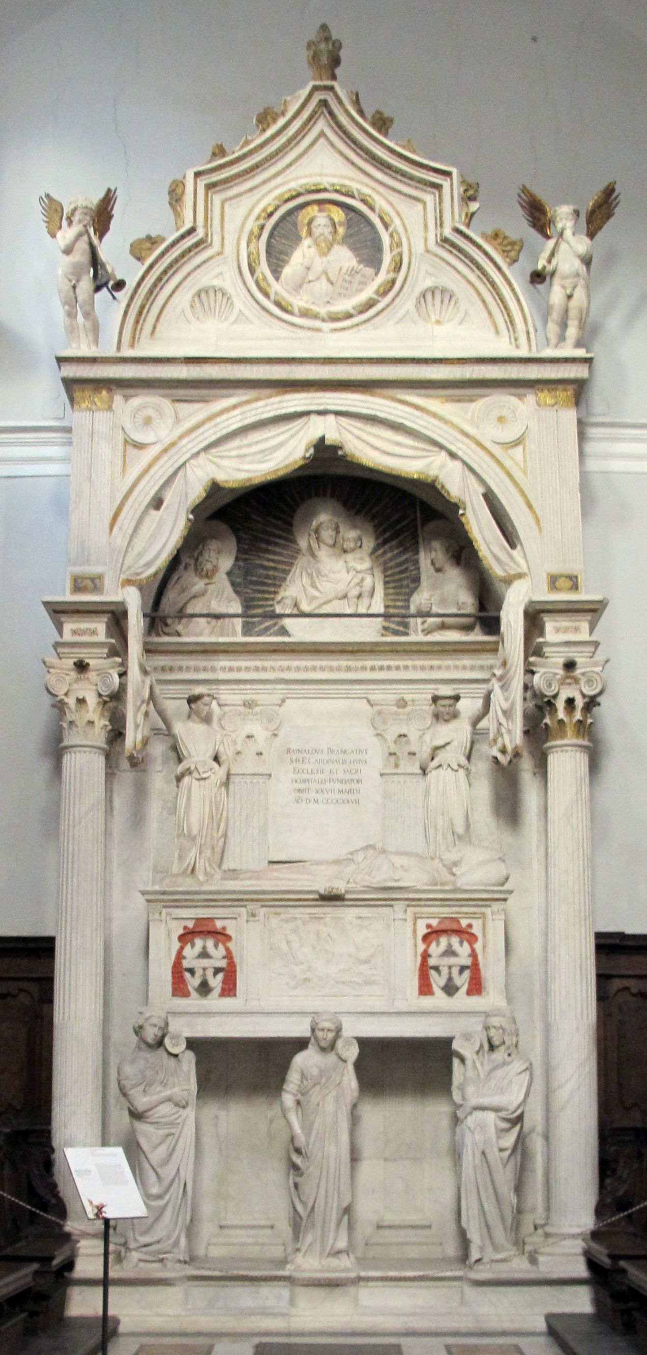 Tomb of Cardinal Rainaldo Brancacci by Michelozzo