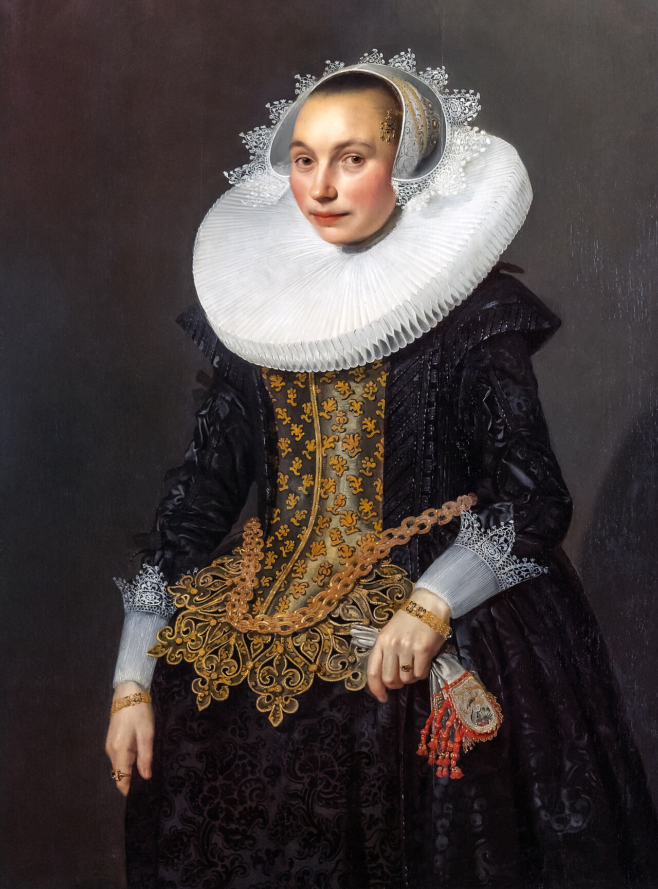 Portrait of a woman by Michiel Jansz. van Mierevelt