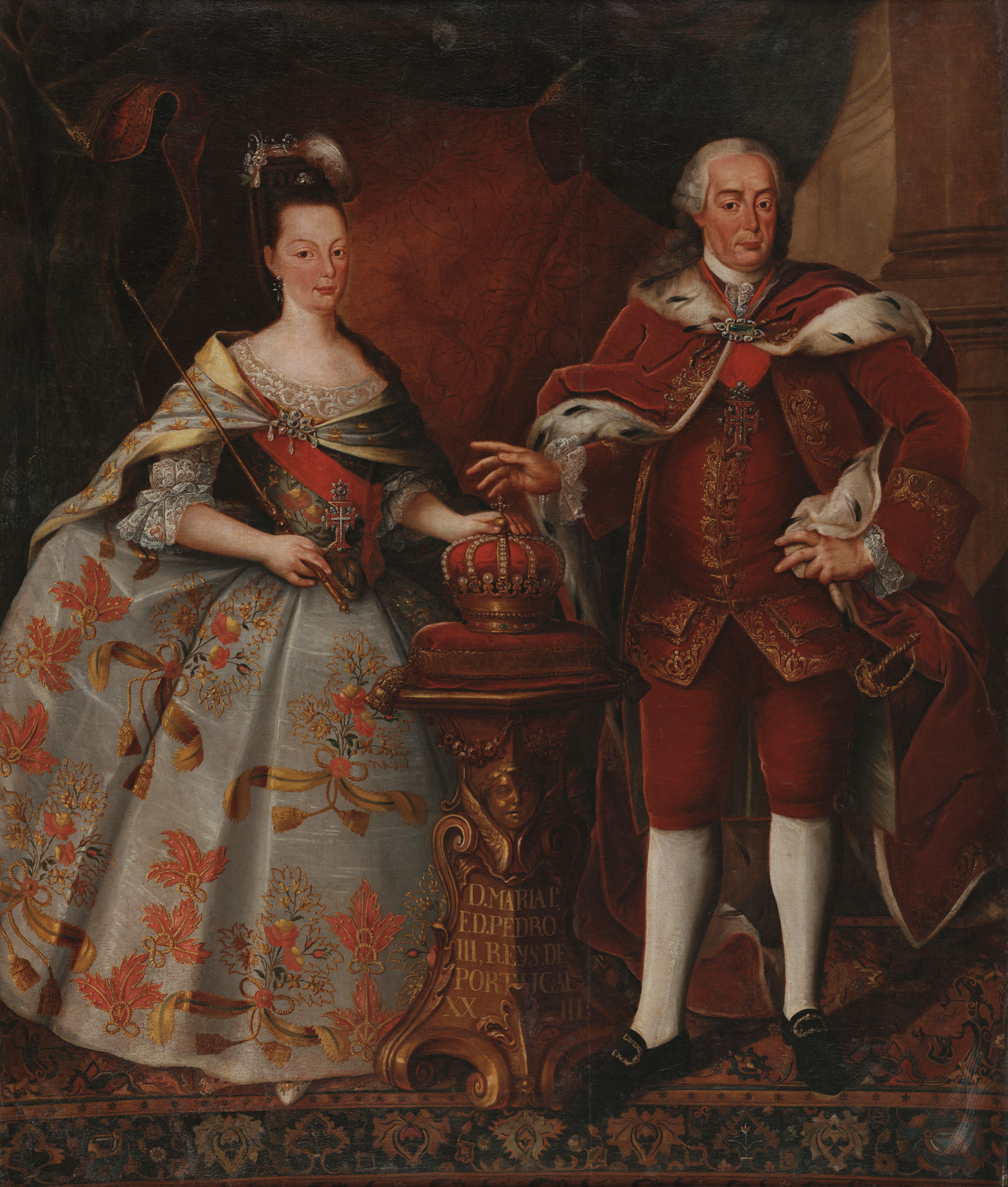 Retrato de D. Maria I e D. Pedro III by Miguel António do Amaral