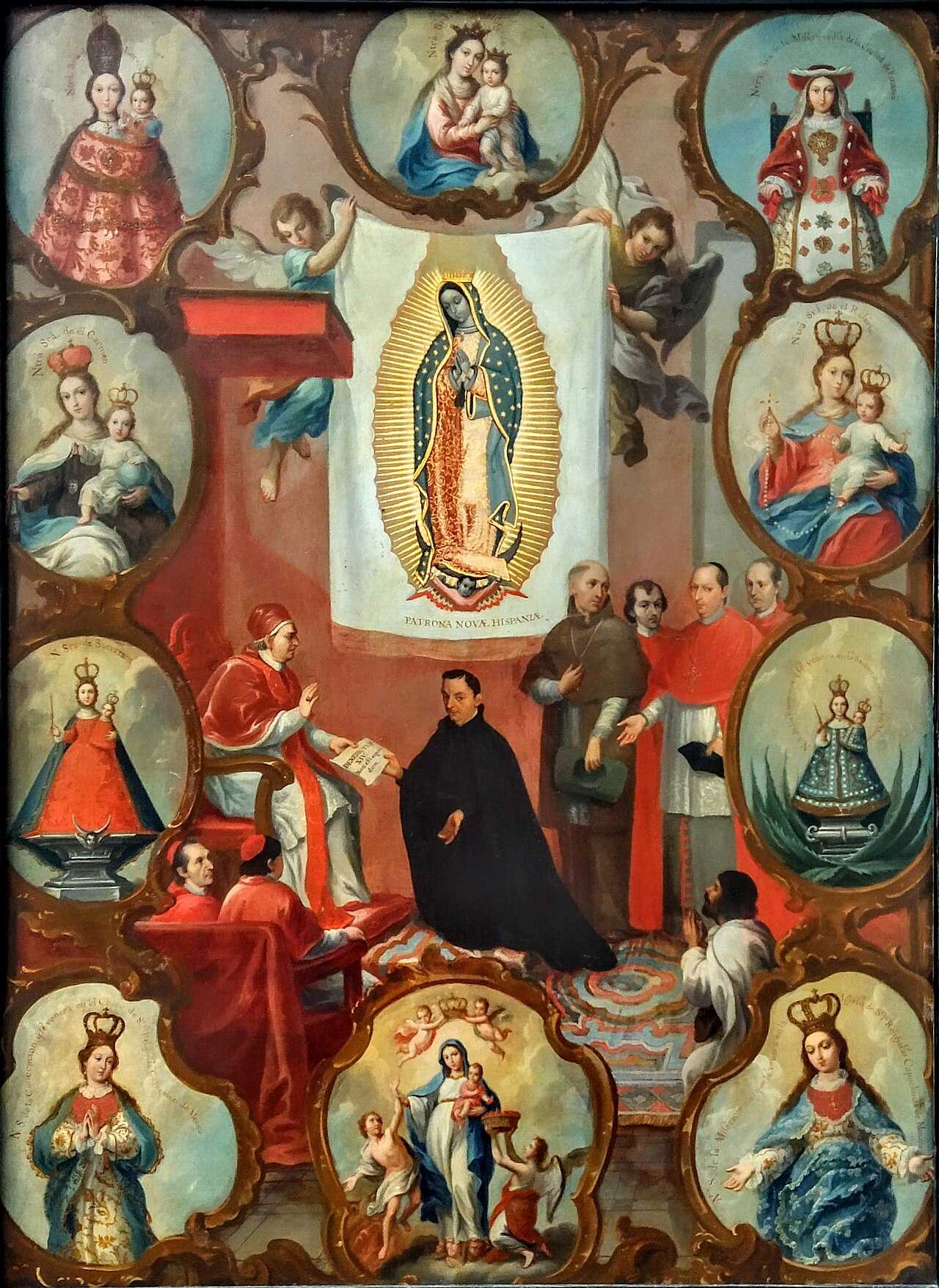 The pontifical proclamation of the patronage of the Virgin of Guadalupe by Miguel Cabrera
