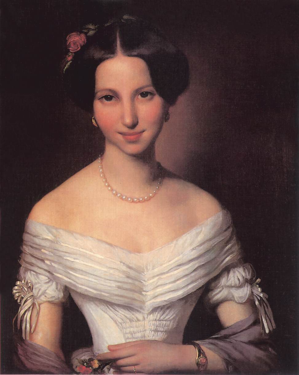 Portrait of a young woman by Mihály Kovács