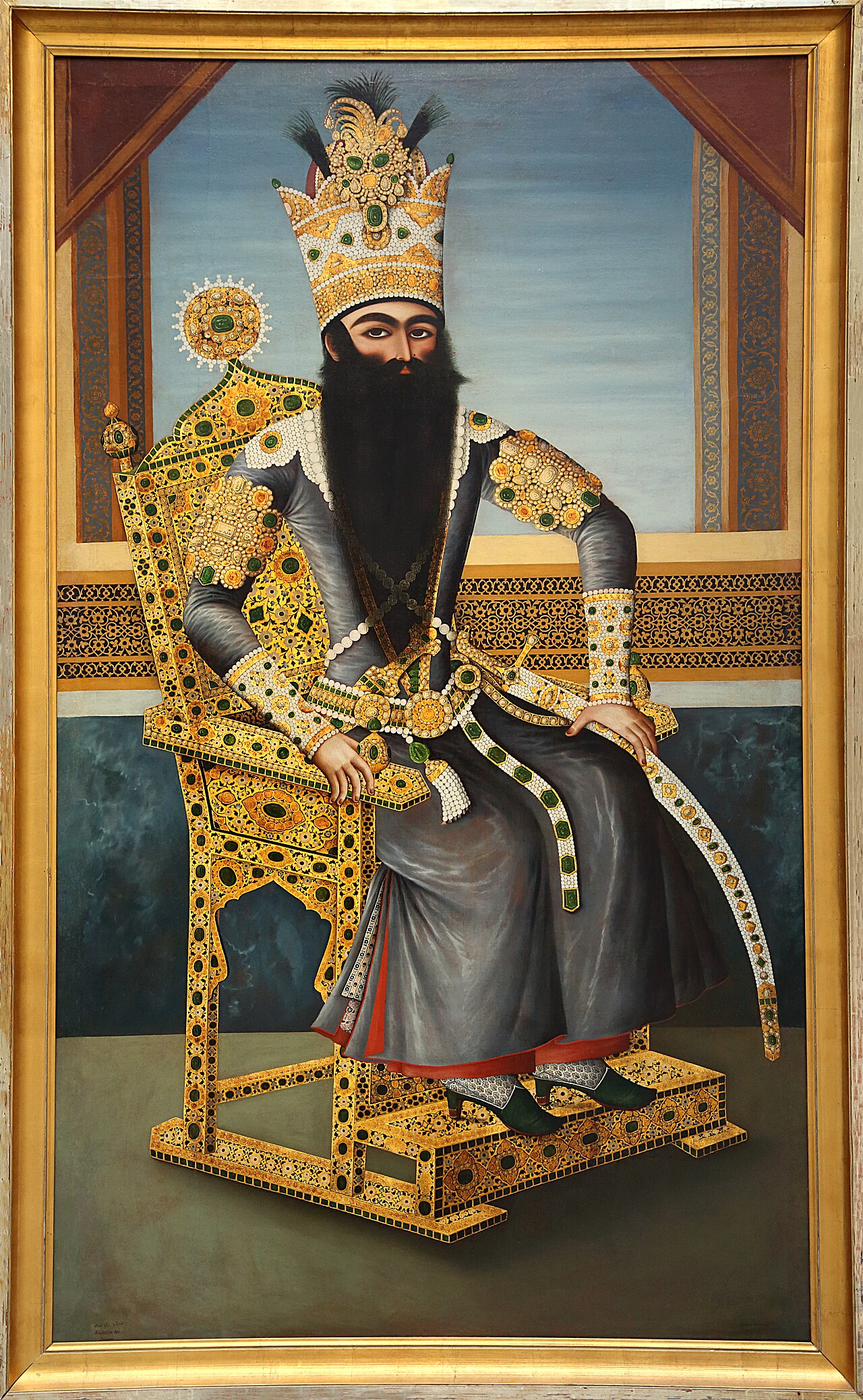 Fath Ali Shah (1797-1834), ruler of the Qadjar dynasty by Mihr 'Ali