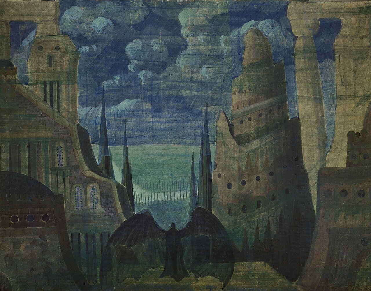 Fantasy (The Demon) by Mikalojus Konstantinas Čiurlionis