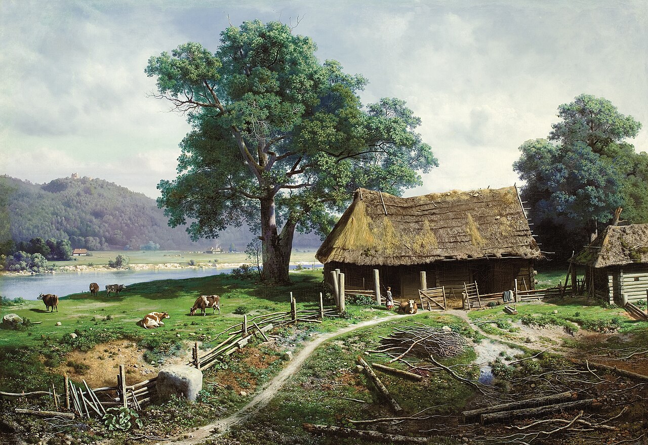 View of the Zagezal estate near Riga by Mikhail Clodt von Jürgensburg