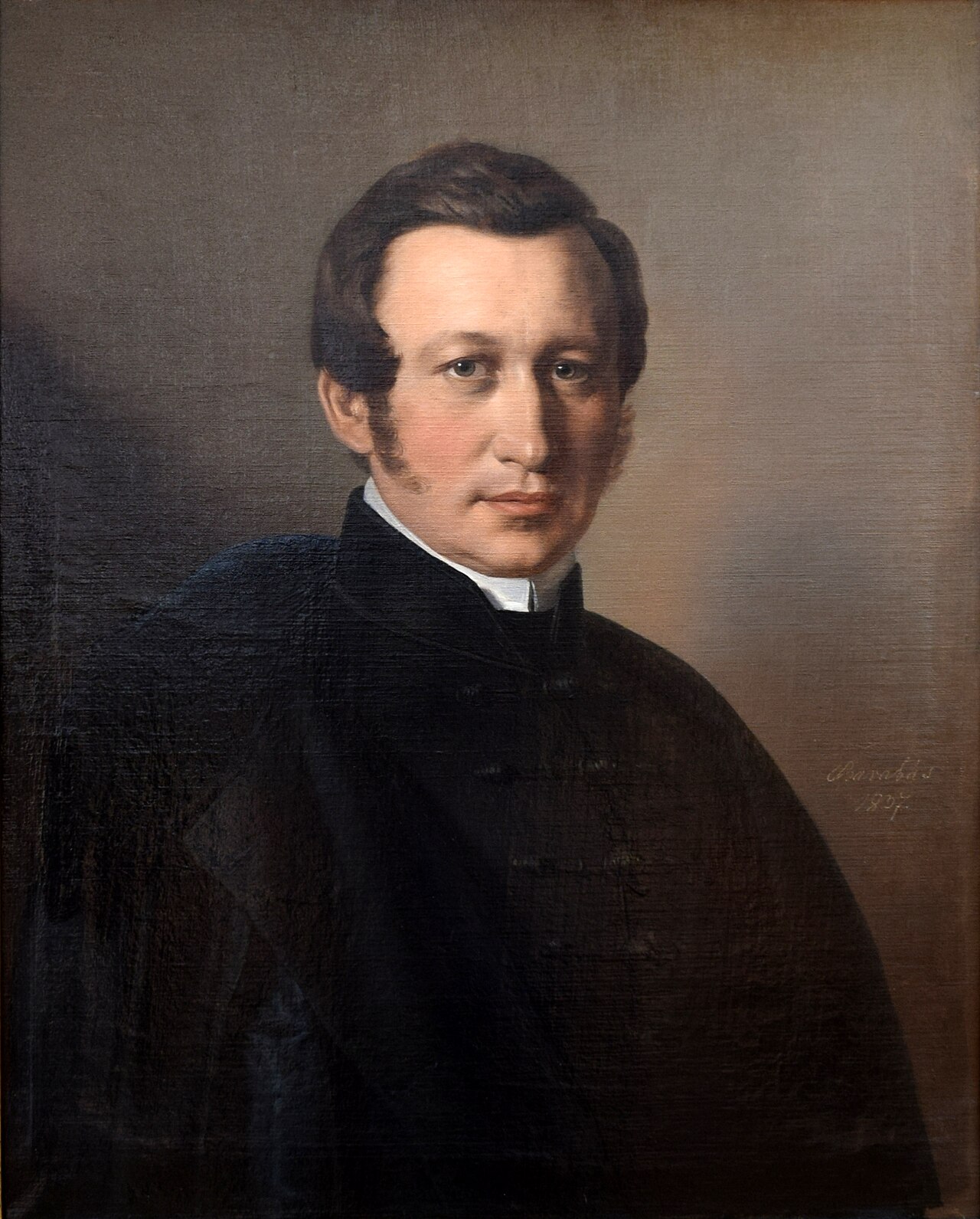 Portrait of Gergely Czuczor by Miklós Barabás