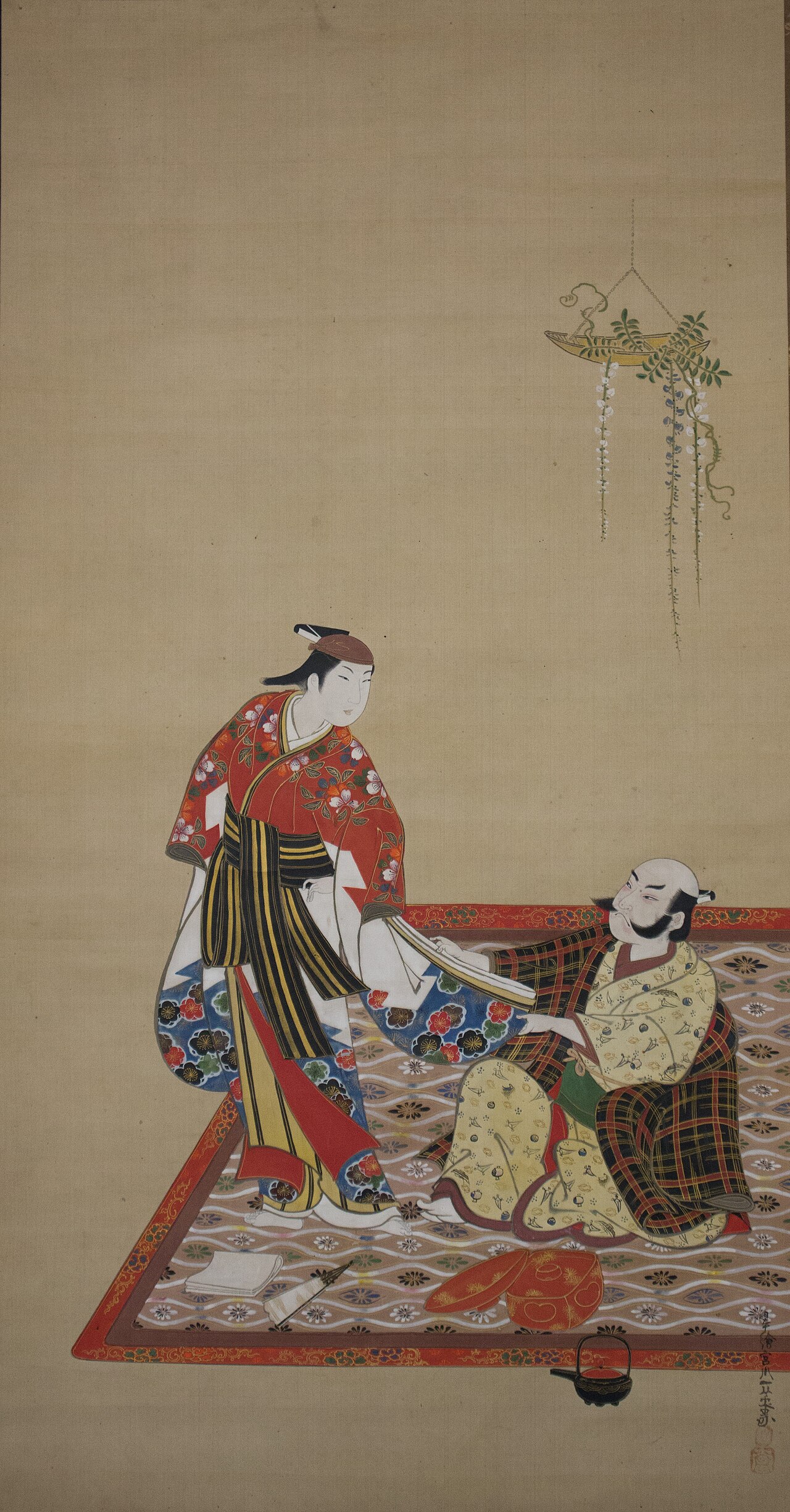 Samurai and Wakashu (Bushi to wakashu) by Miyagawa Issho