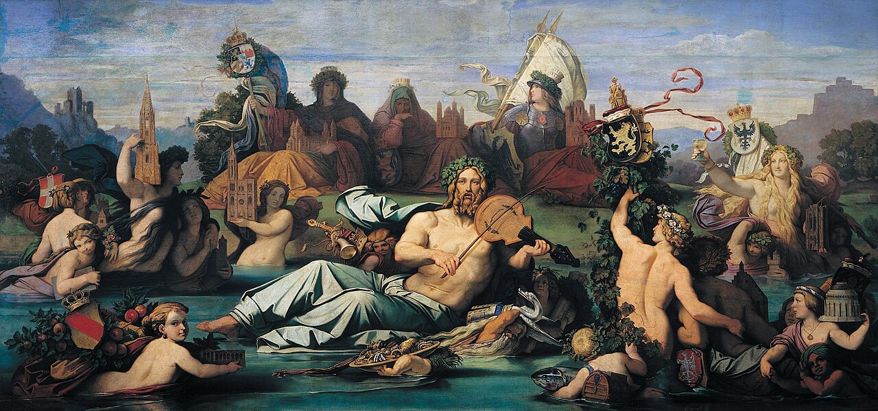 Father Rhine. by Moritz von Schwind