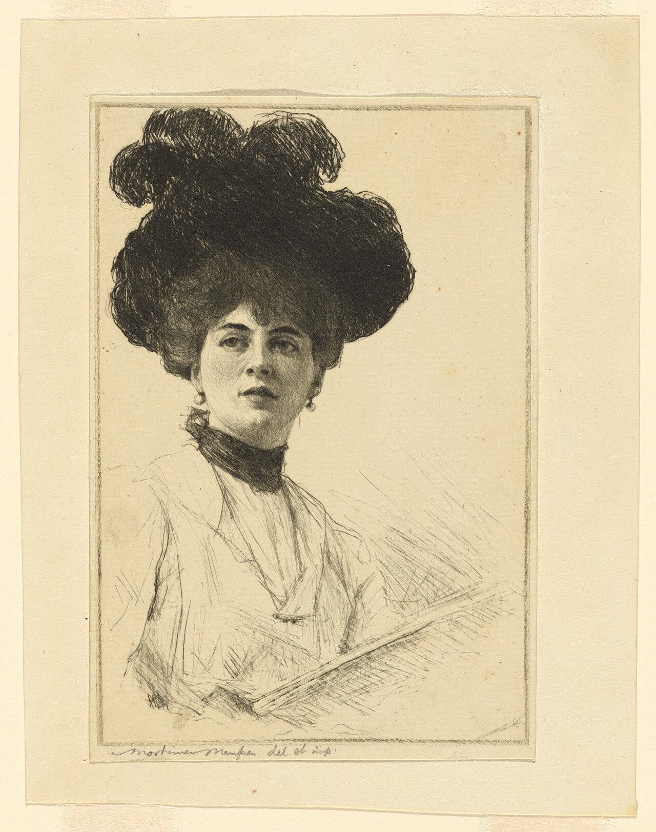 Head of a woman by Mortimer Menpes