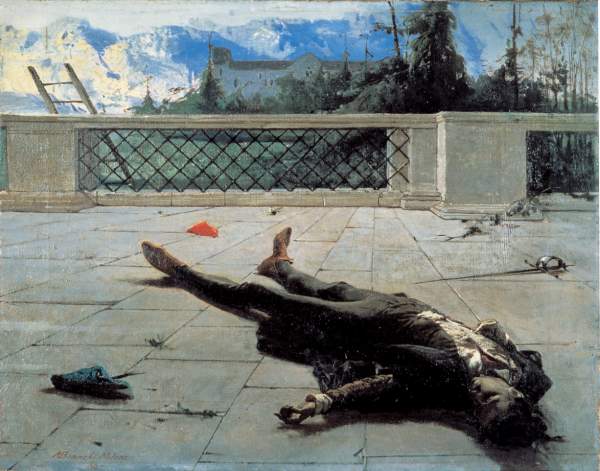 After the Duel by Mosè Bianchi