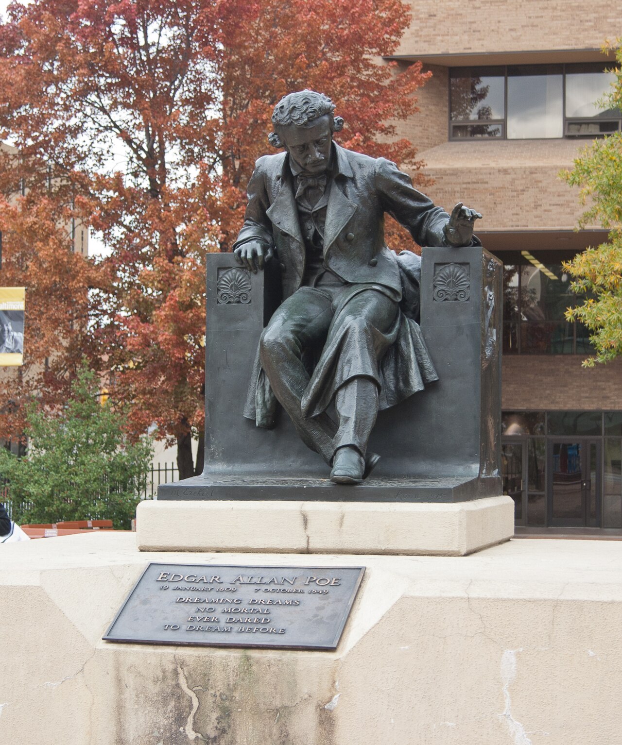 Edgar Allan Poe Monument by Moses Jacob Ezekiel