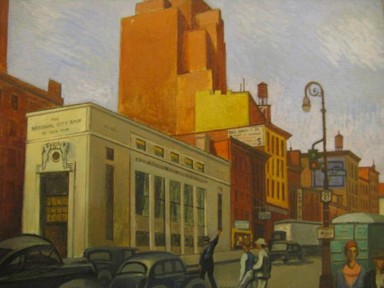 Canal Street and Broadway, N.Y.C. by Moses Soyer