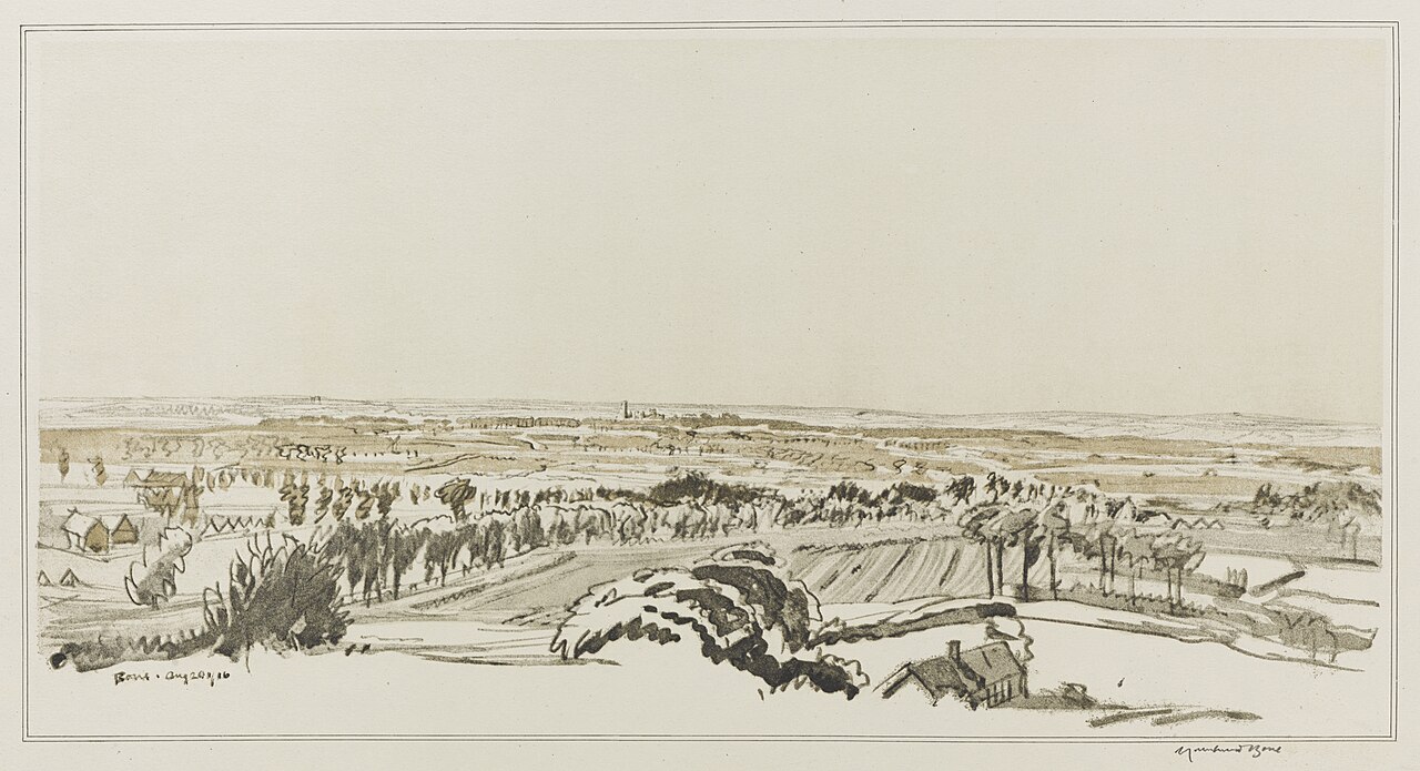 Distant View of Ypres by Muirhead Bone
