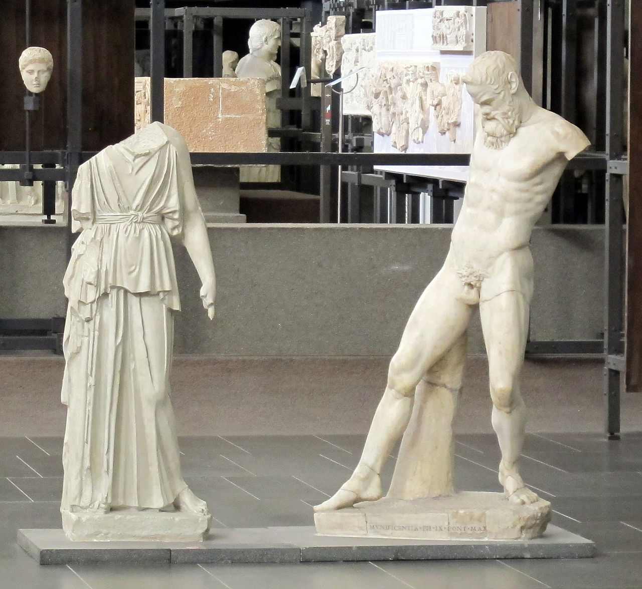 Athena and Marsyas by Myron