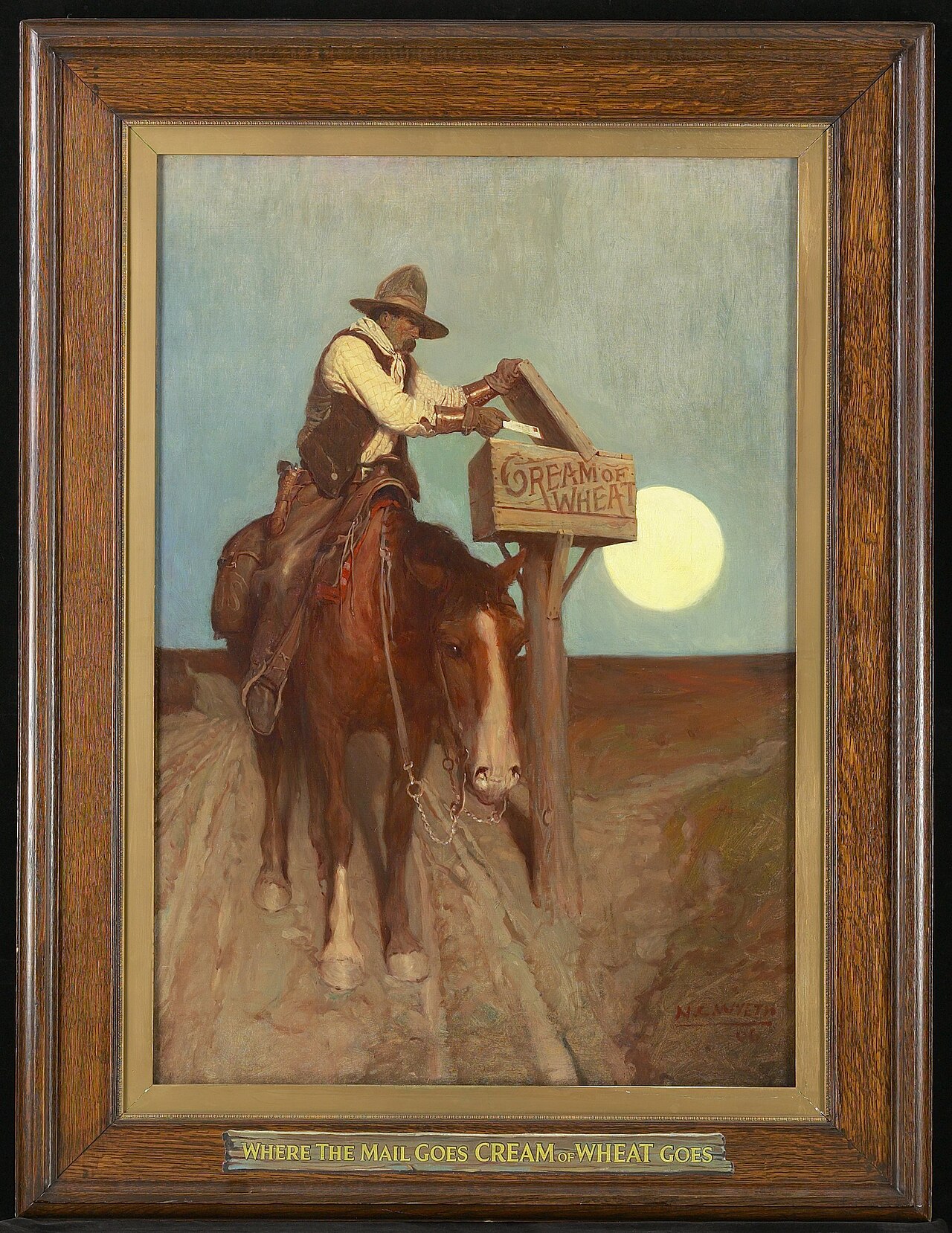 Rural Delivery (Where the Mail Goes, 'Cream of Wheat' Goes) by N. C. Wyeth