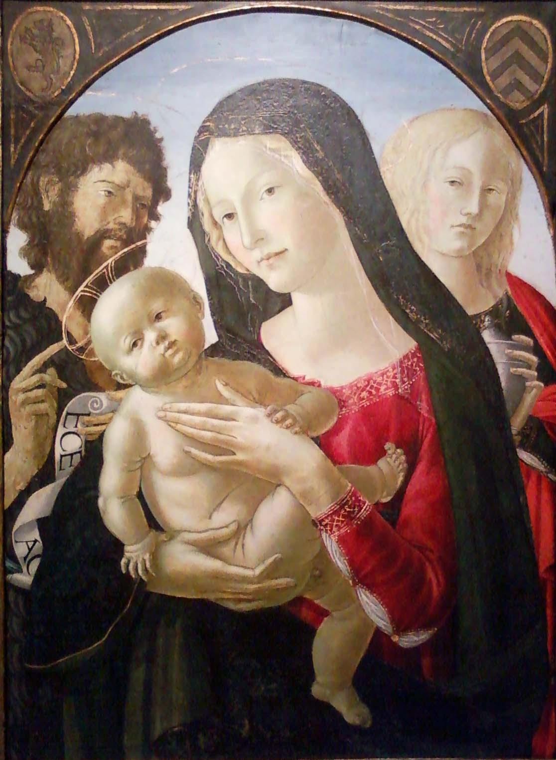 Madonna and Child with St. John the Baptist and St. Mary Magdalene by Neroccio di Bartolomeo de' Landi