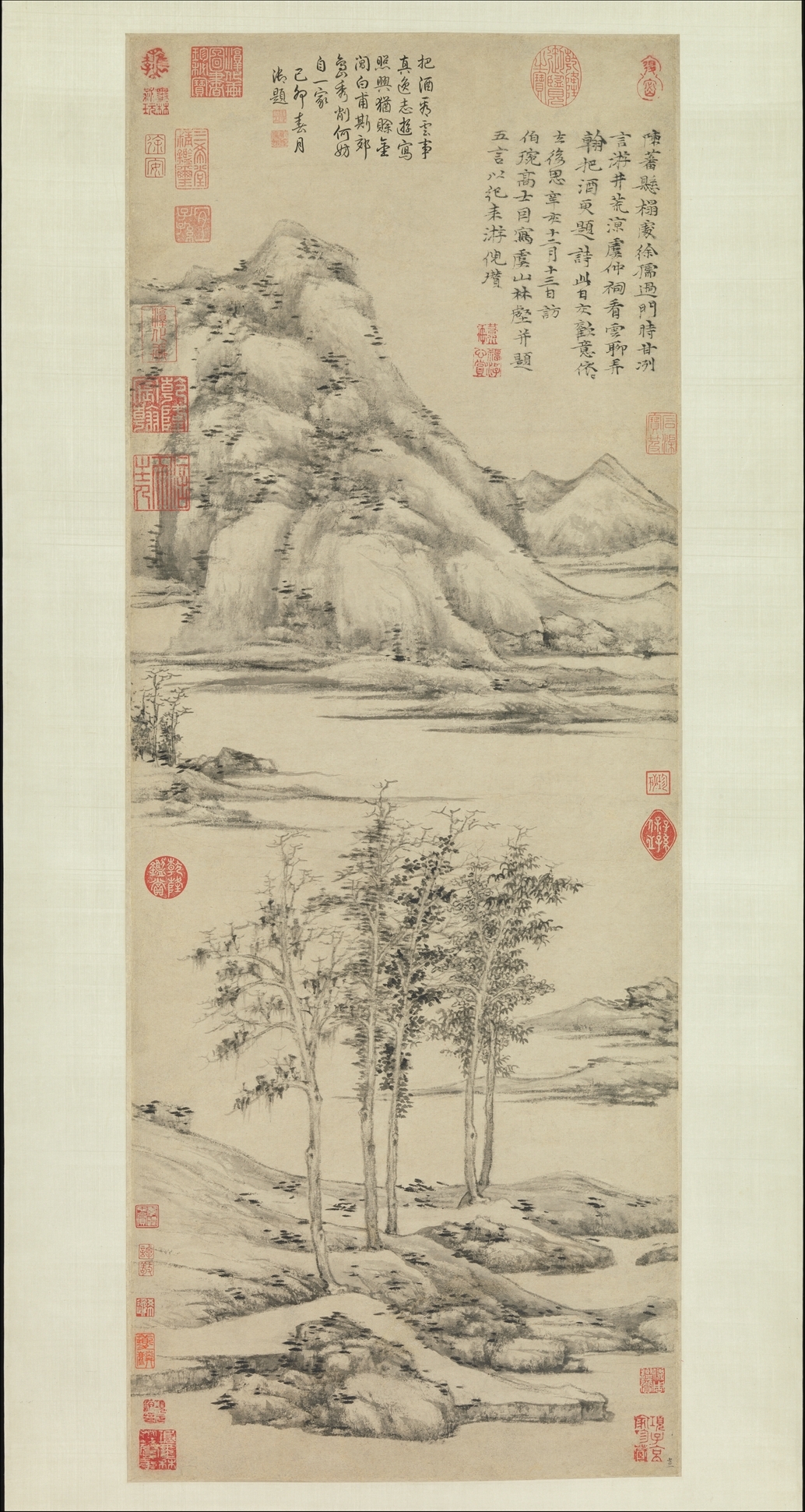 Woods and Valleys of Mount Yu by Ni Zan