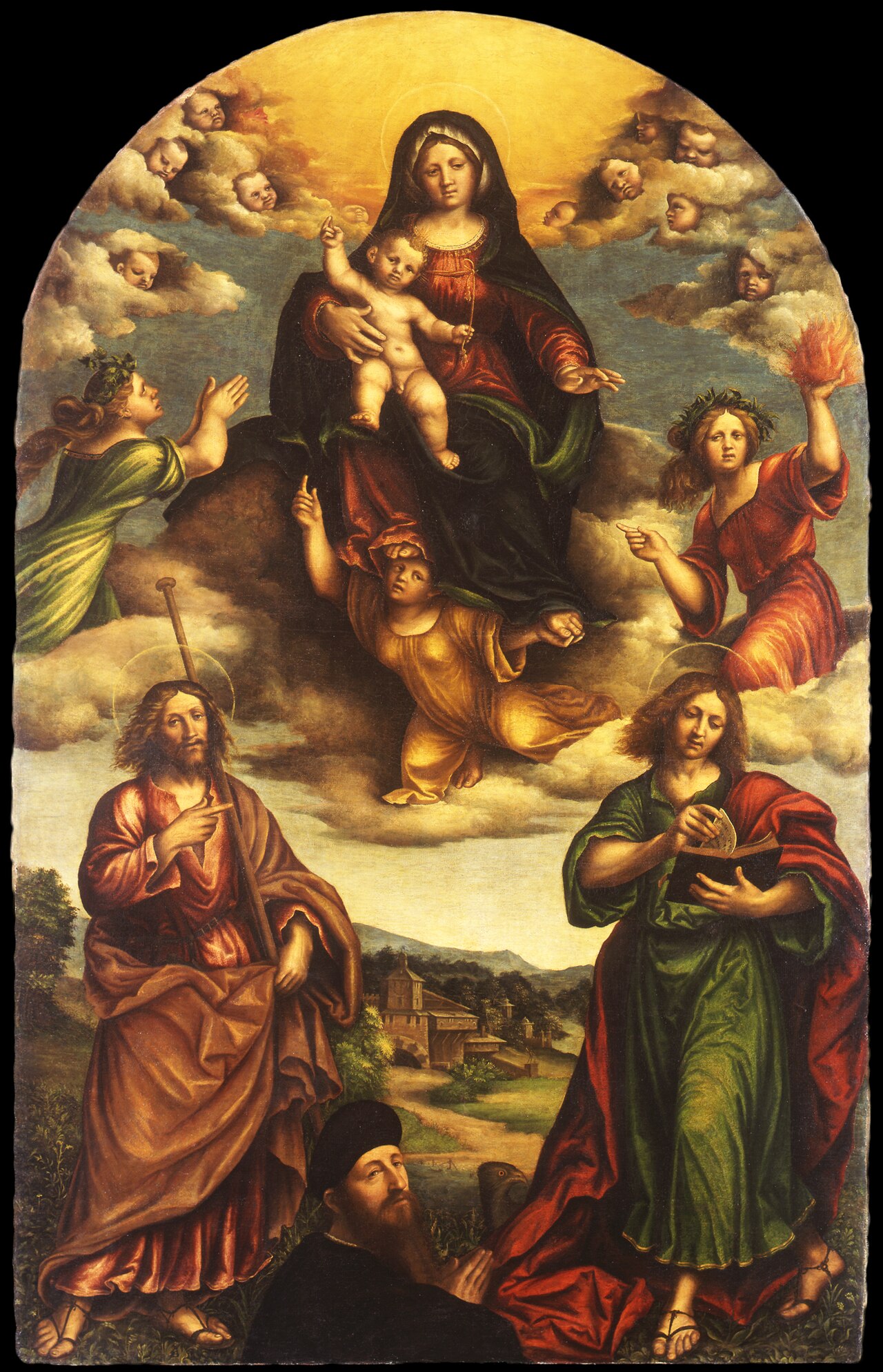 The Virgin with Blessing Child and Saints by Niccolò Giolfino