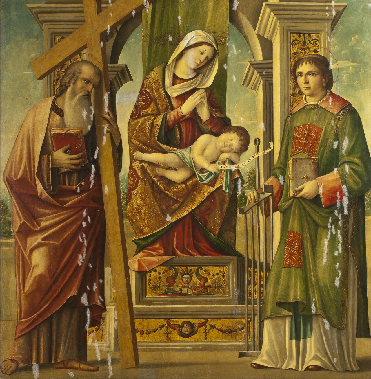 Madonna and Child with St Andrew and St Lawrence by Niccolo Rondinelli