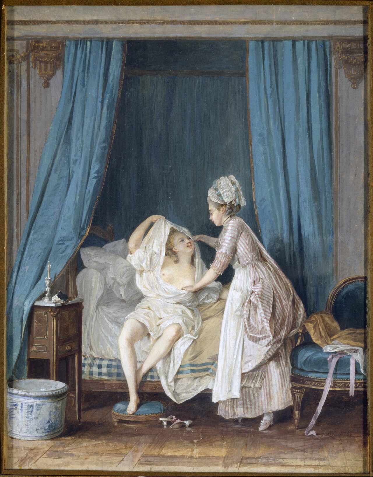 Lady Getting out of Bed by Niclas Lafrensen