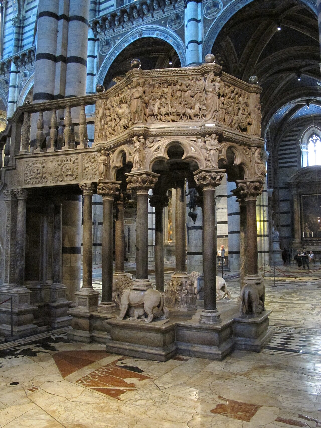 Siena Cathedral Pulpit by Nicola Pisano