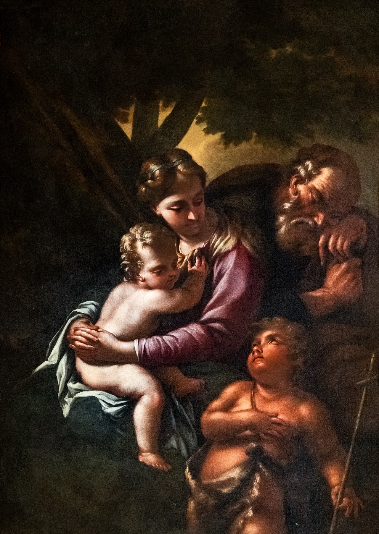 Musée des Beaux-Arts de Narbonne - Sainte famille et saint Jean by Nicola Vaccaro