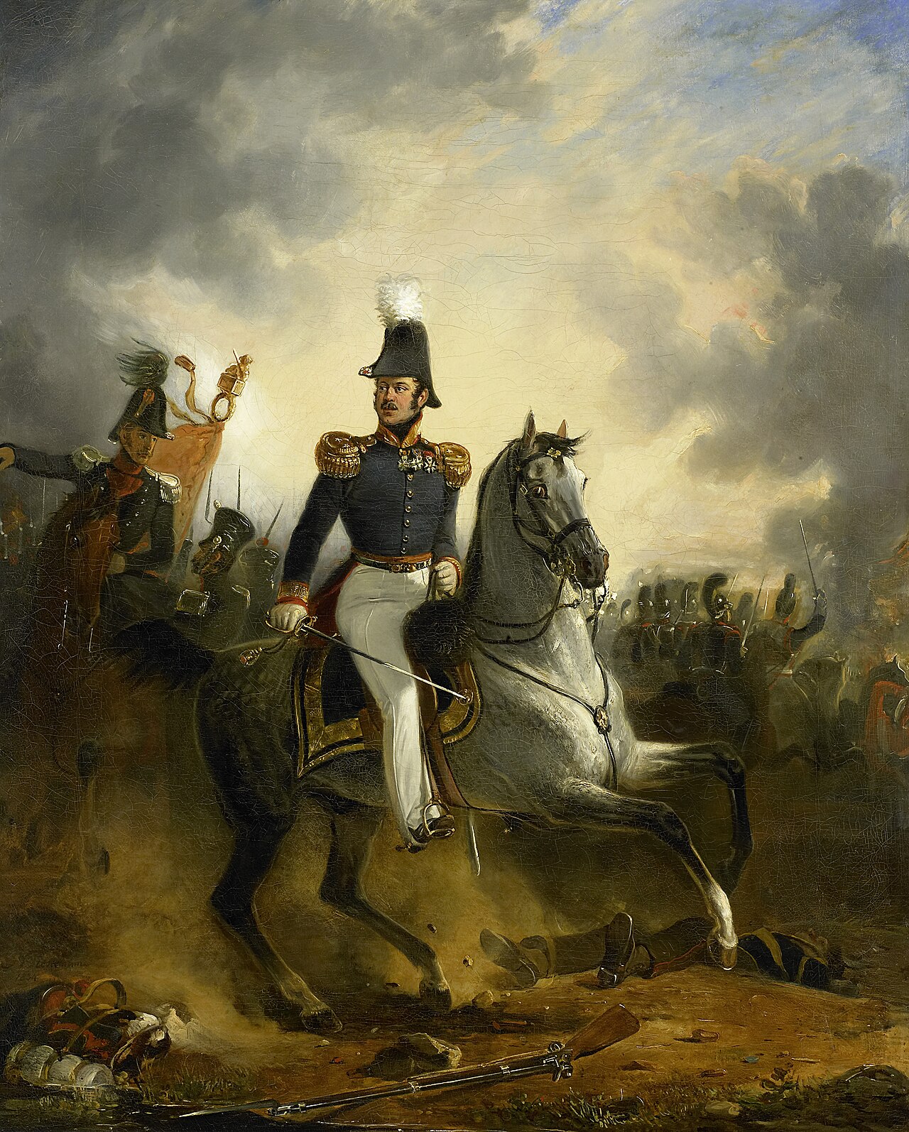 Lieutenant-General Frederik Knotzer in the Battle of Houthalen, during the 10 Days' Campaign, 1831 by Nicolaas Pieneman
