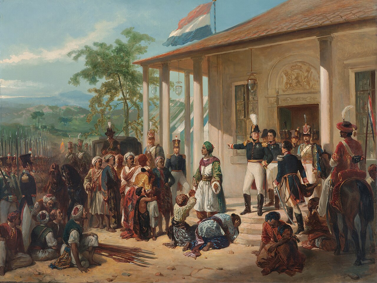 The Arrest of Diepo Negoro by Lieutenant-General Baron De Kock by Nicolaas Pieneman
