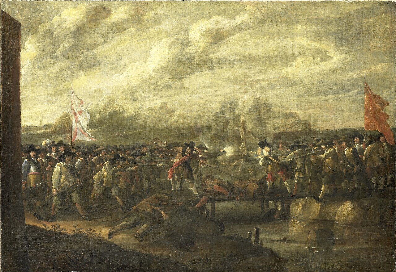 Infantry Battle at a Bridge by Nicolaas van Eyck