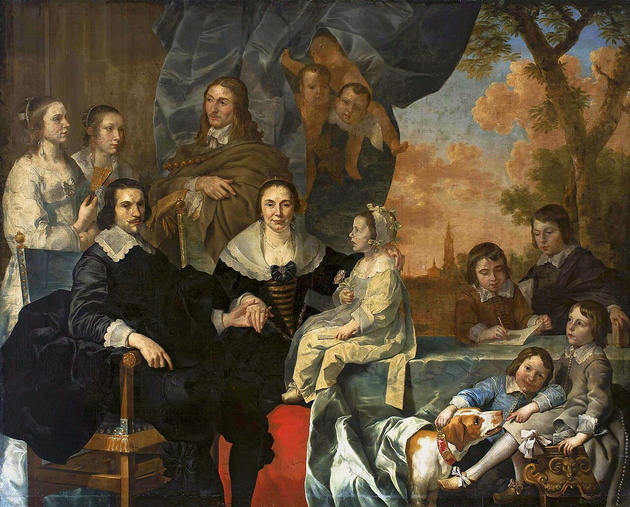 Self-portrait with family by Nicolaes de Helt Stockade
