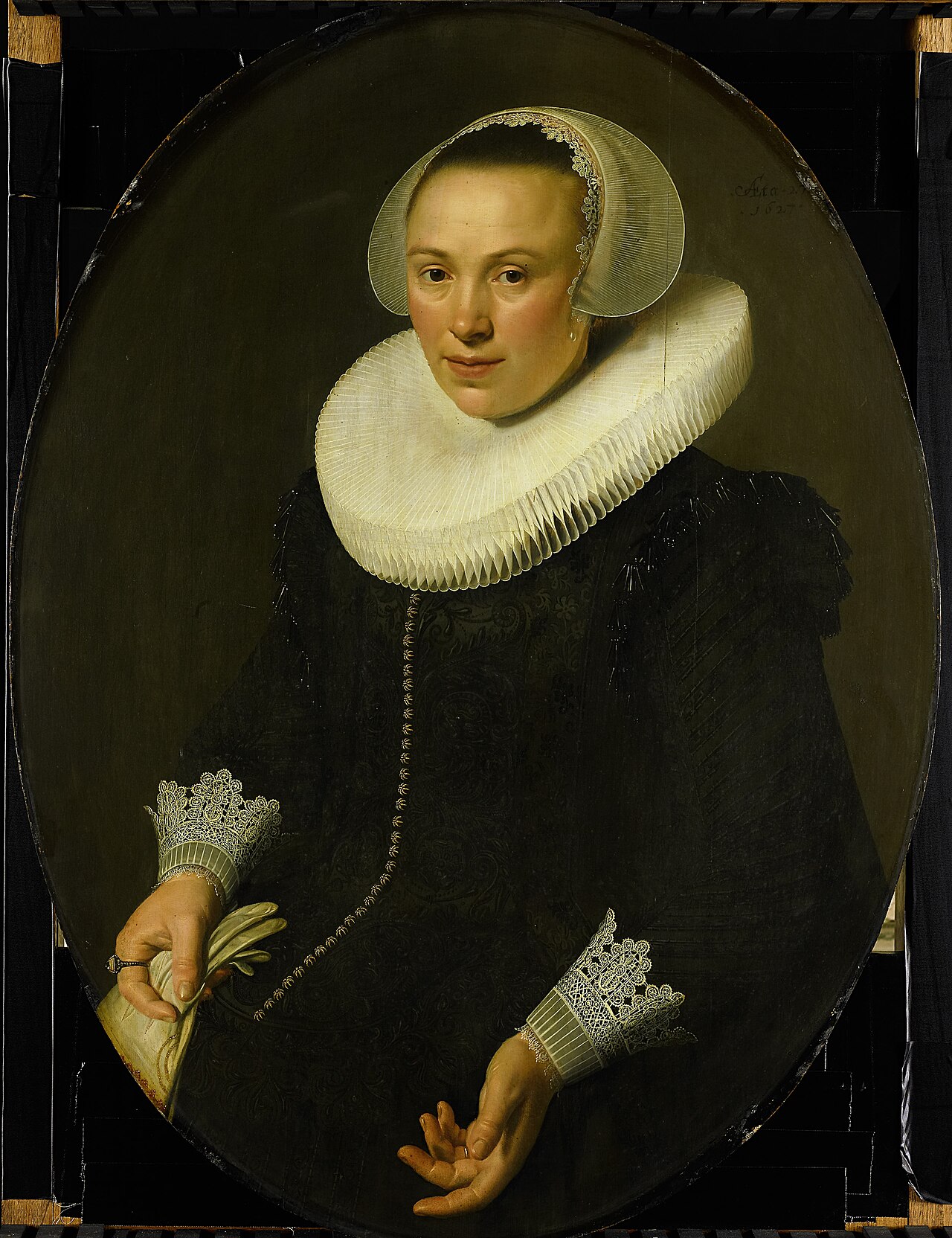 Portrait Maria Joachimsdr Swartenhont (1598-1631) by Nicolaes Eliaszoon Pickenoy