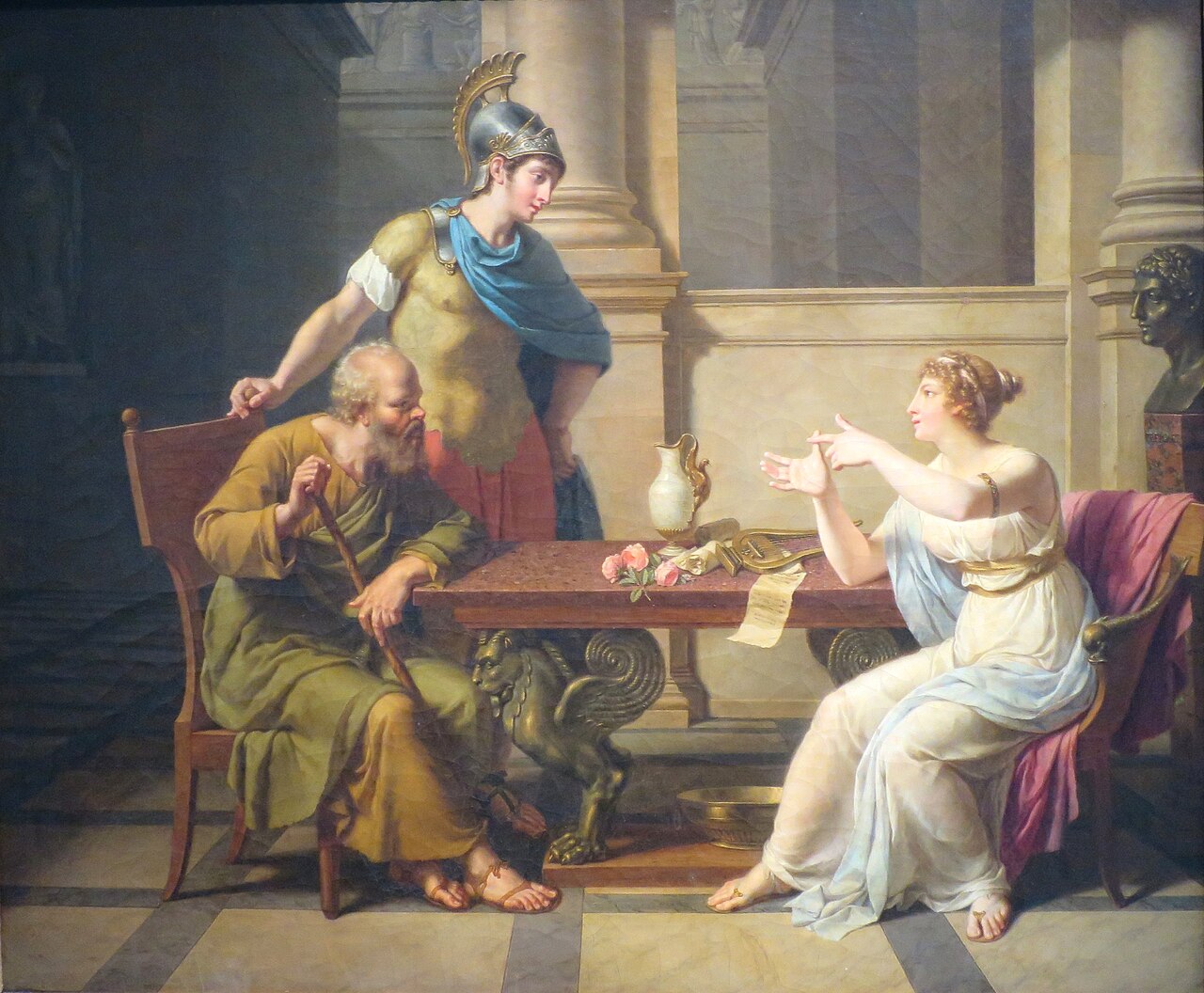 Aspasia Conversing with Socrates and Alcibiades by Nicolas-André Monsiau