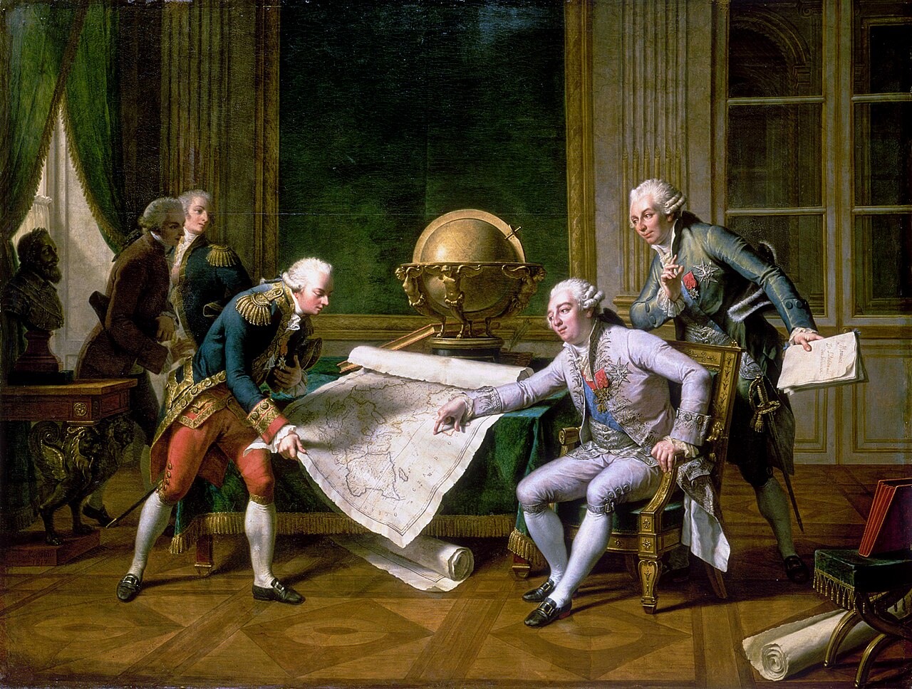 Louis XVI giving his instructions to Lapérouse on 29 June 1785 by Nicolas-André Monsiau